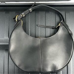 Classic Black Portland Leather Goods Nora Shoulder Bag